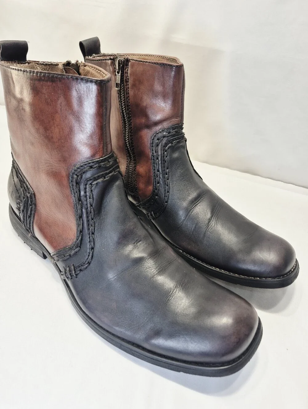 Bed Stu Men's 11 Revolution Two Tone Leather Chukka Boots